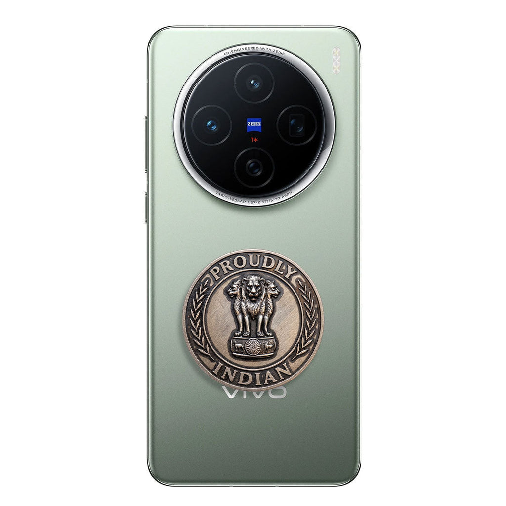 Vivo X200 5G Compatible Satyamev Jayate 3D Metal Emblem Sticker