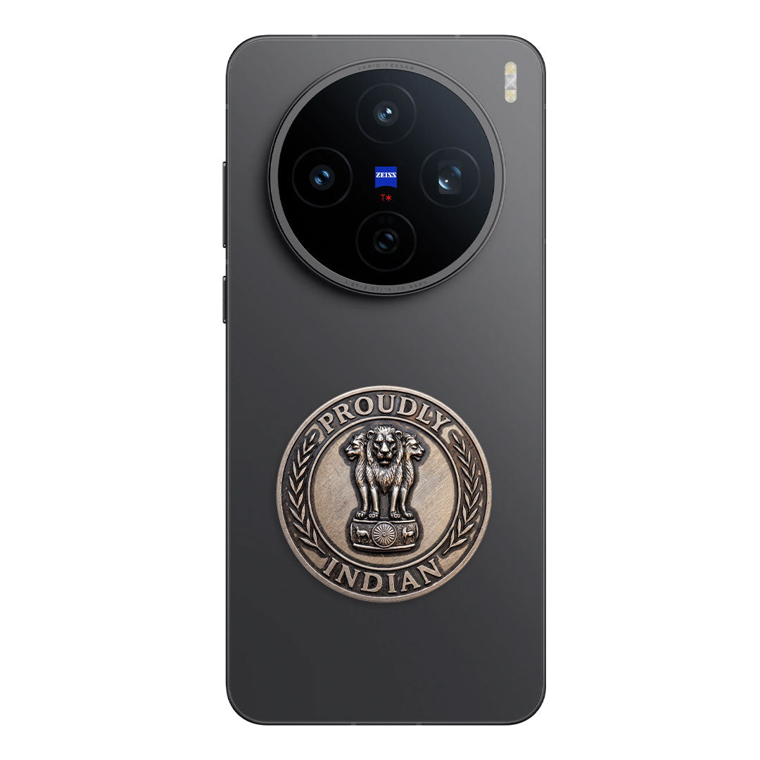 Vivo X200T 5G Compatible Satyamev Jayate 3D Metal Emblem Sticker