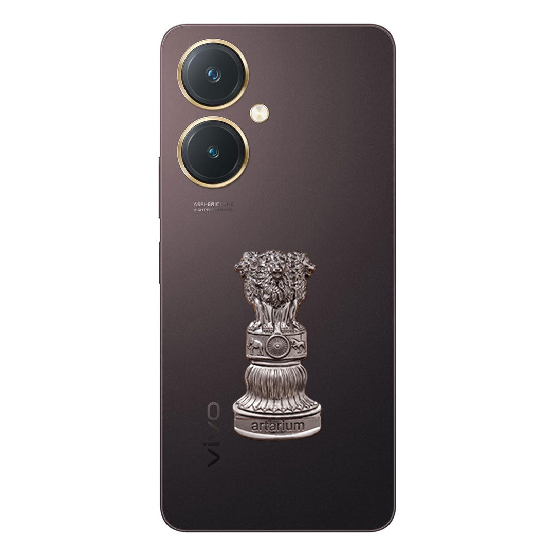 Vivo Y27 5G Compatible Satyamev Jayate 3D Metal Emblem Sticker