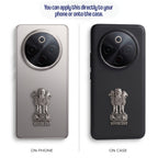 Vivo T4 5G Compatible Satyamev Jayate 3D Metal Emblem Sticker