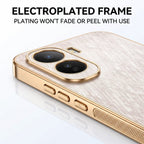 Vivo T5 Pro 5G Premium Electroplated Frame Gold Thread Pattern Soft Case
