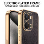 Vivo T5X 5G Premium Electroplated Frame Gold Thread Pattern Soft Case