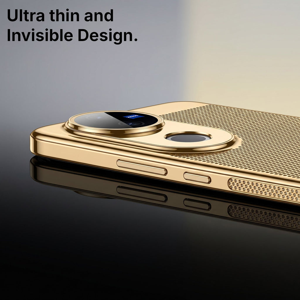 Vivo V50 5G Tri-Color Satyamev Jayate Mesh Electroplated Heat Dissipation Case