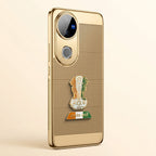 Vivo V50 5G Tri-Color Satyamev Jayate Mesh Electroplated Heat Dissipation Case