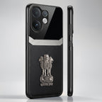 Vivo V60 5G Satyamev Jayate 3D Metal Leather Back Case