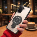 Vivo V60e 5G Luxury Four Corner Invincible Bracket Ring Stand Case