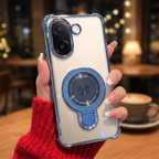 Vivo V60e 5G Luxury Four Corner Invincible Bracket Ring Stand Case