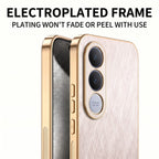 Vivo V70 FE 5G Premium Electroplated Frame Gold Thread Pattern Soft Case