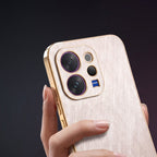 Vivo V70 5G Premium Electroplated Frame Gold Thread Pattern Soft Case