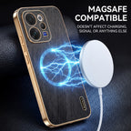 Vivo V70 5G Premium Electroplated Frame Gold Thread Pattern Soft Case