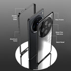 Vivo X200 5G Aluminium Metal Bumper Shield Transparent Back Case