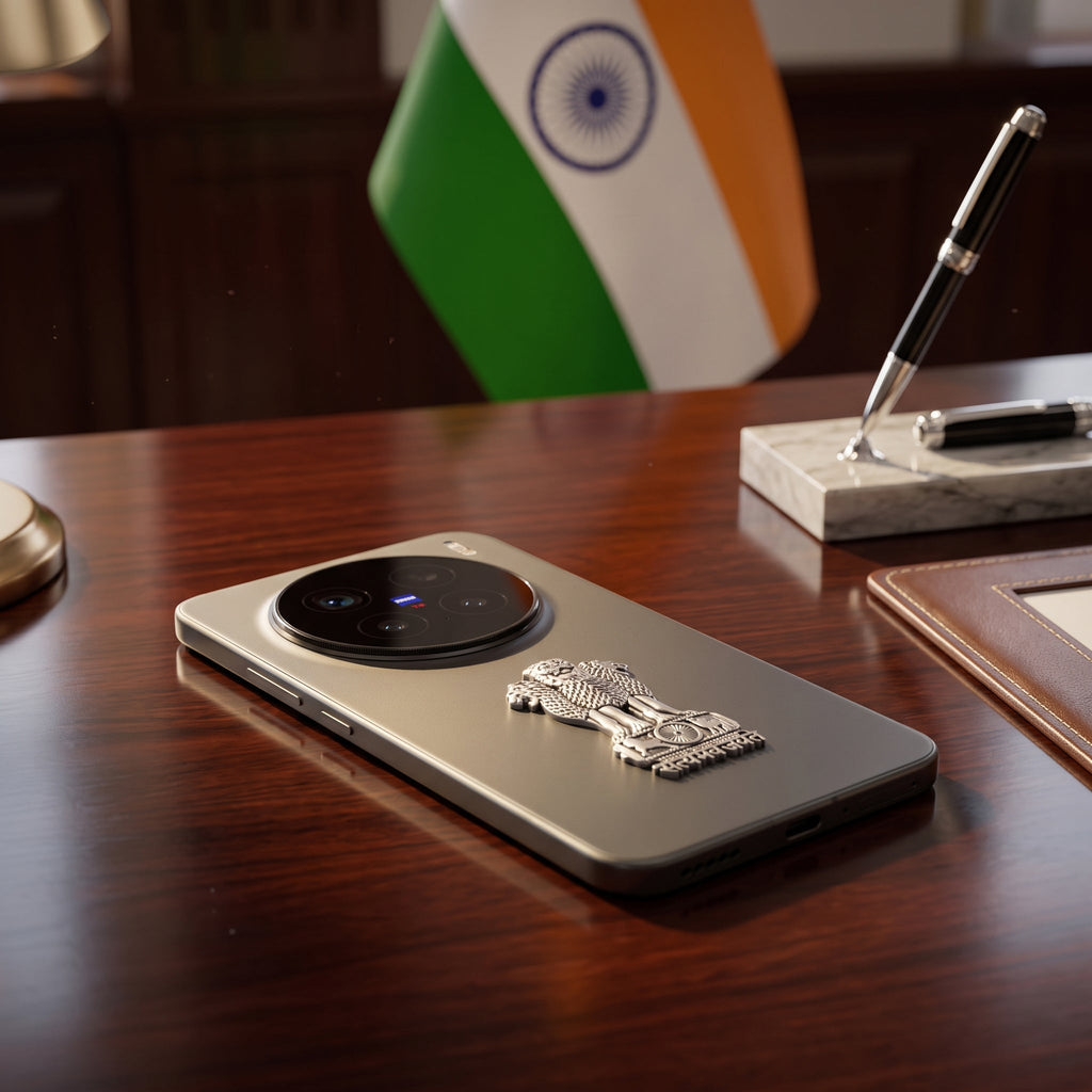 Vivo X200 Pro 5G Compatible Satyamev Jayate 3D Metal Emblem Sticker