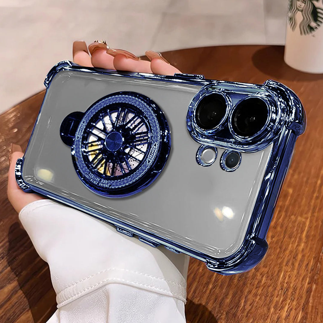 Vivo X200 FE 5G Premium Stress Buster Wheel Rotating Shockproof Airbags Case