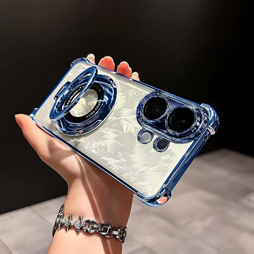 Vivo T4 Pro 5G Original Luxury Magnifier Ring Stand Shockproof Airbags Corner Case
