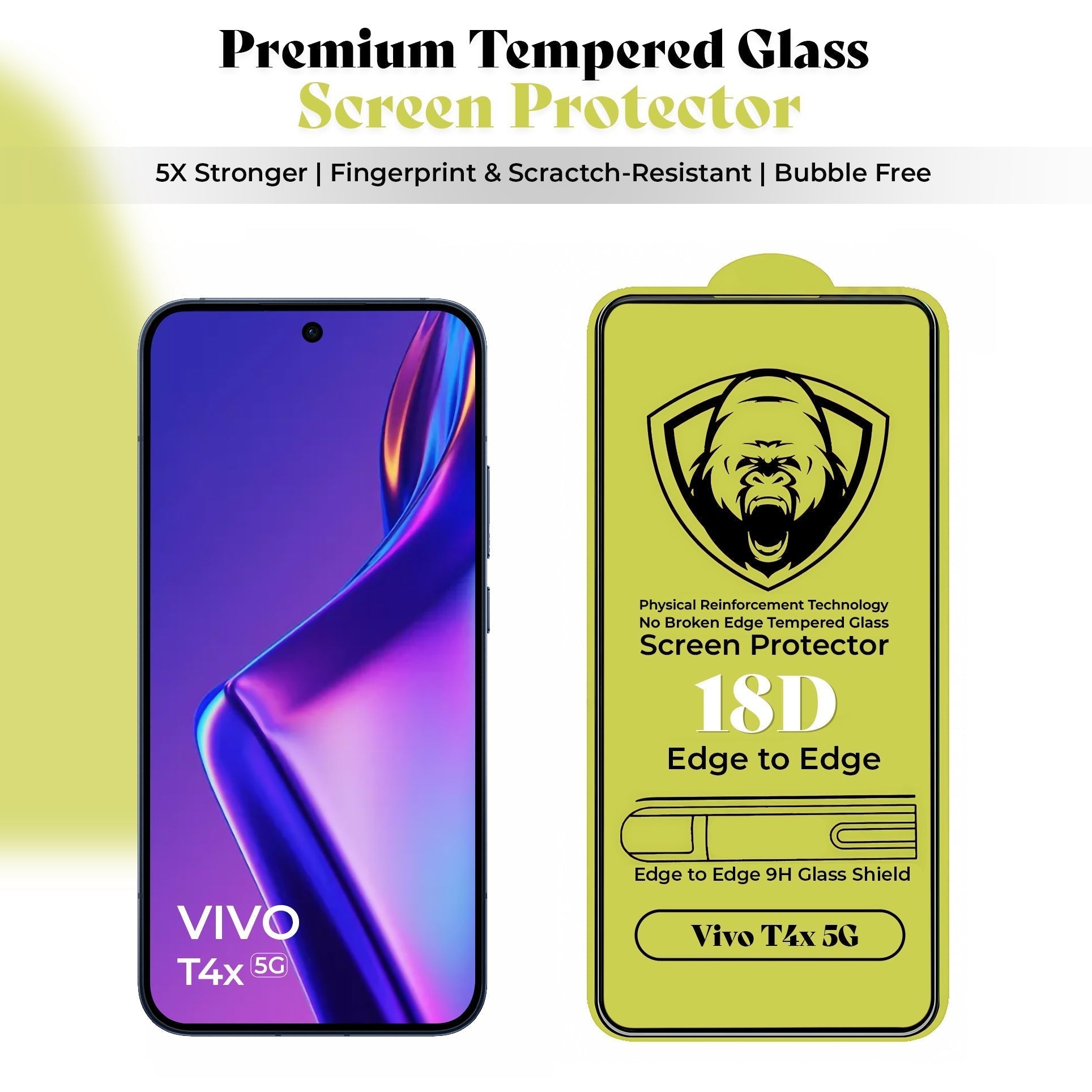 Vivo T4x 5G Luxury Four Corner Invincible Bracket Ring Stand Case