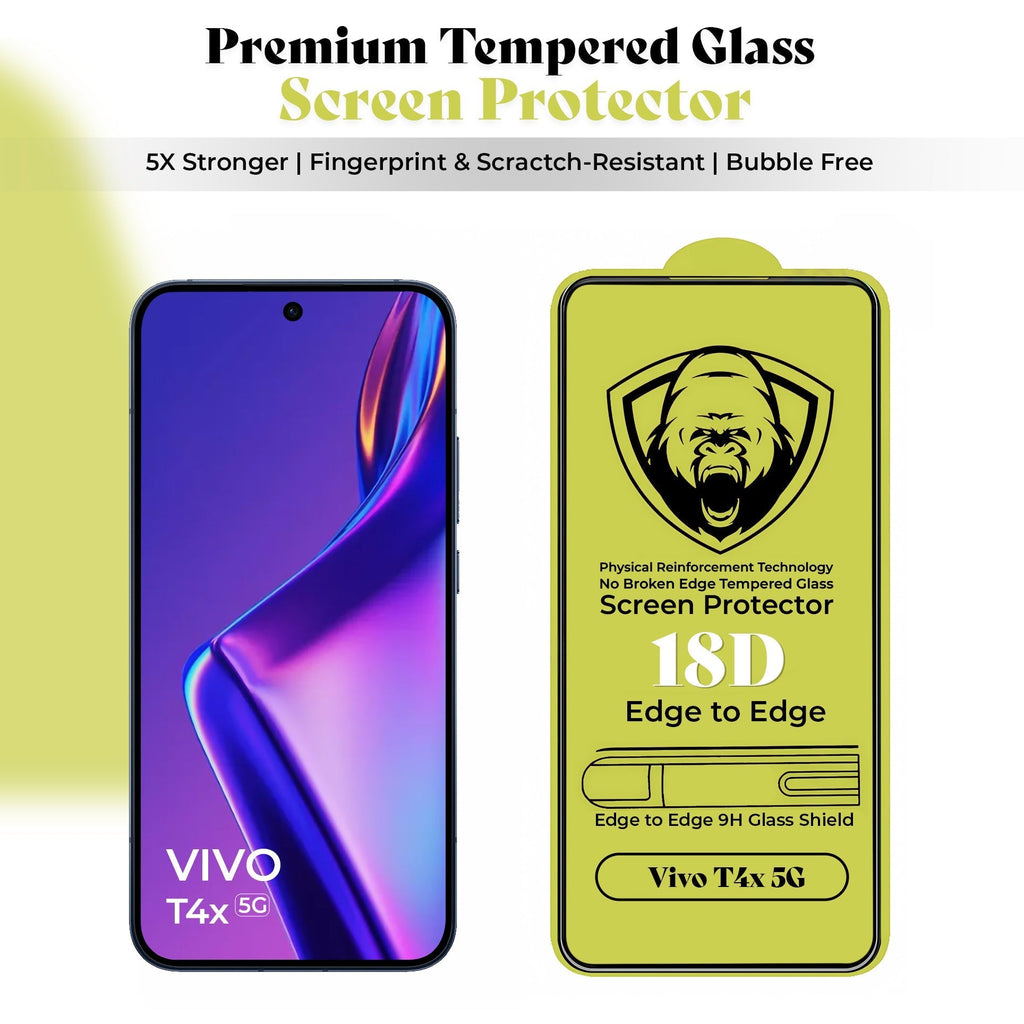 Vivo T4x 5G Original Luxury Magnifier Ring Stand Shockproof Airbags Corner Case
