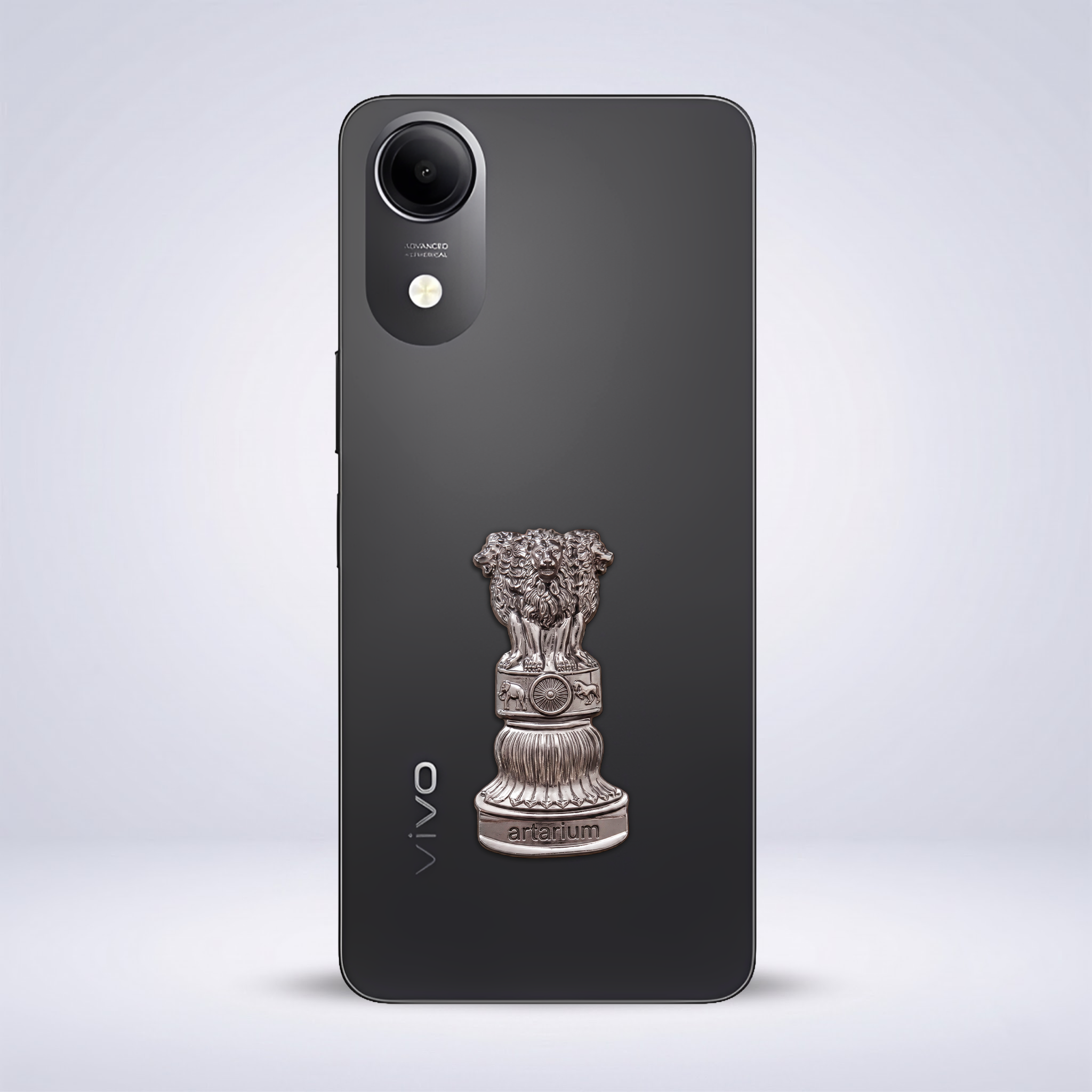Vivo T5e 5G Compatible Satyamev Jayate 3D Metal Emblem Sticker