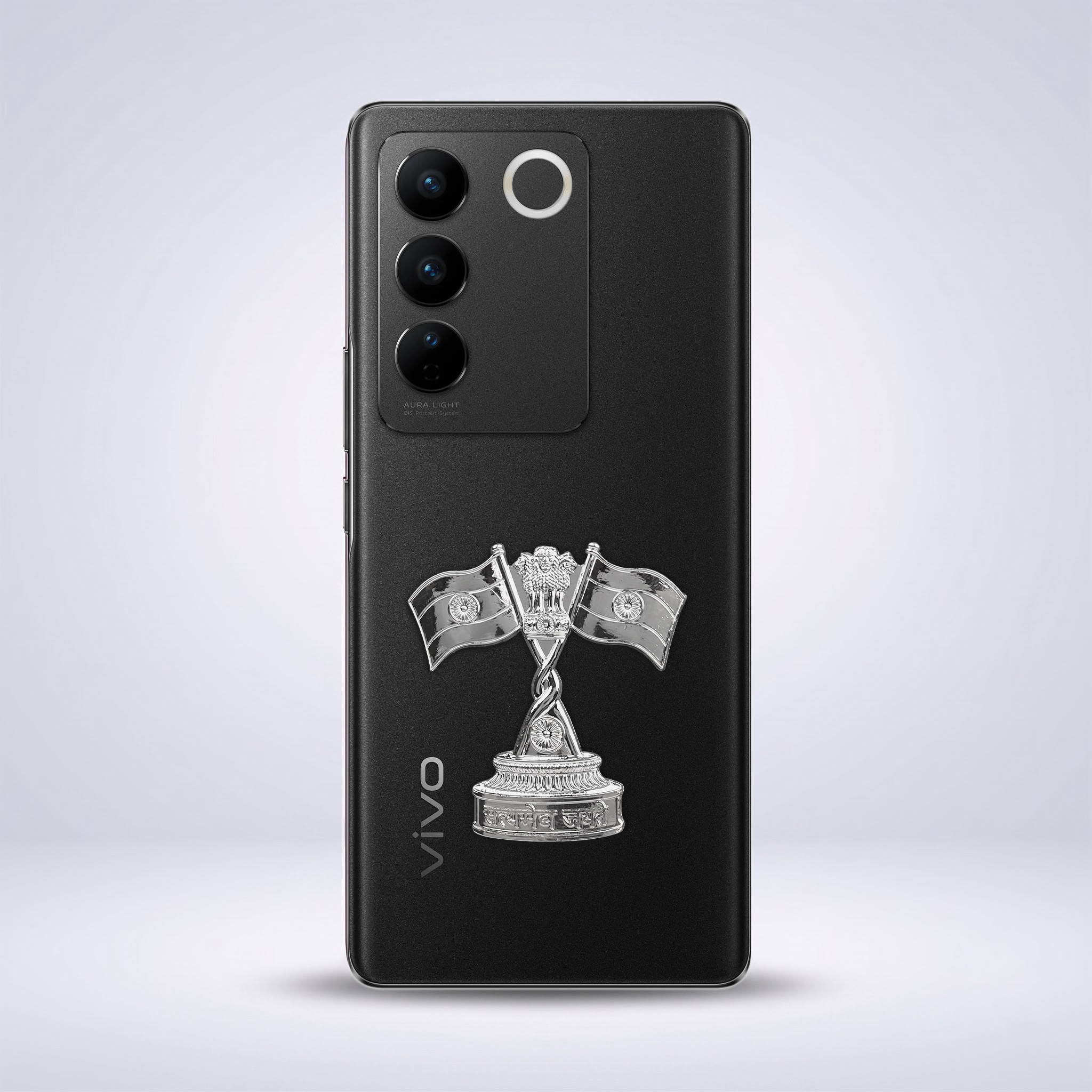 Vivo V27 Pro 5G Compatible Satyamev Jayate 3D Metal Emblem Sticker