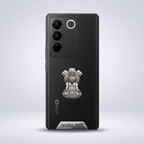 Vivo V27 5G Compatible Satyamev Jayate 3D Metal Emblem Sticker