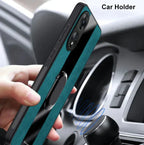 Oppo Reno 10 5G  Premium Leather Auto Focus Ring Case