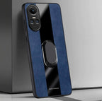 Oppo Reno 10 5G  Premium Leather Auto Focus Ring Case
