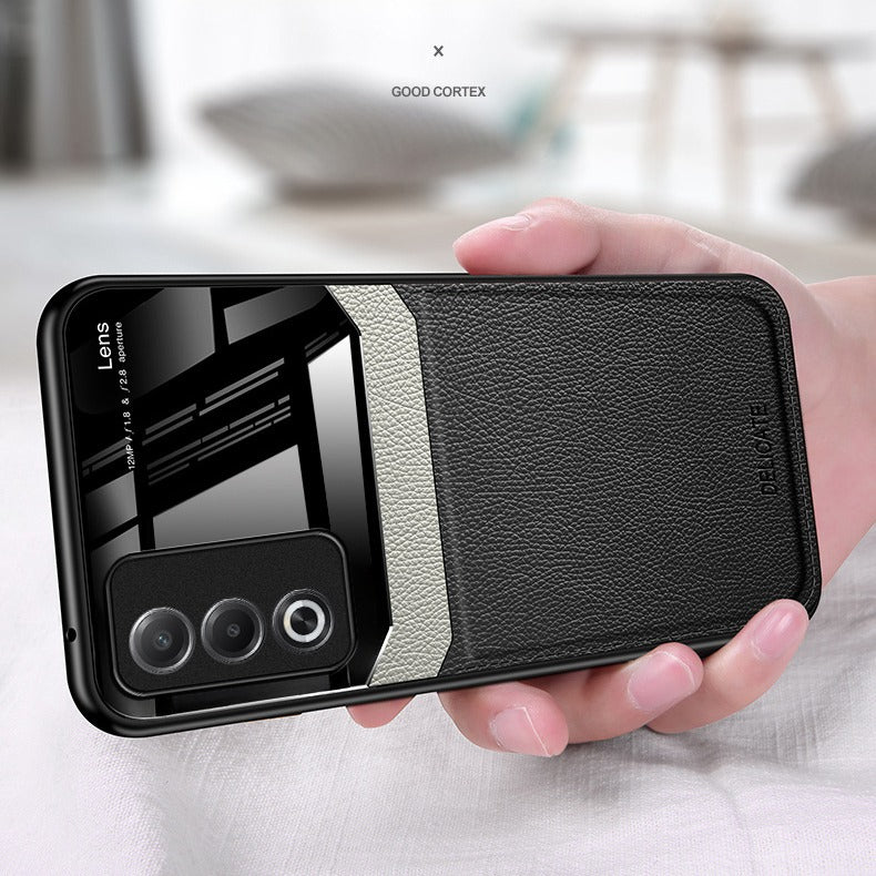 Oppo A3 Pro 5G Premium Leather Lens Protective Case