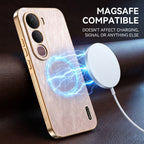 Vivo Y400 Pro 5G Premium Electroplated Frame Gold Thread Pattern Soft Case