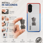 Poco M7 Plus 5G Compatible Satyamev Jayate 3D Metal Emblem Sticker
