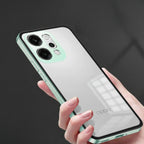 Oppo Reno 14 5G Aluminium Metal Bumper Shield Transparent Back Case