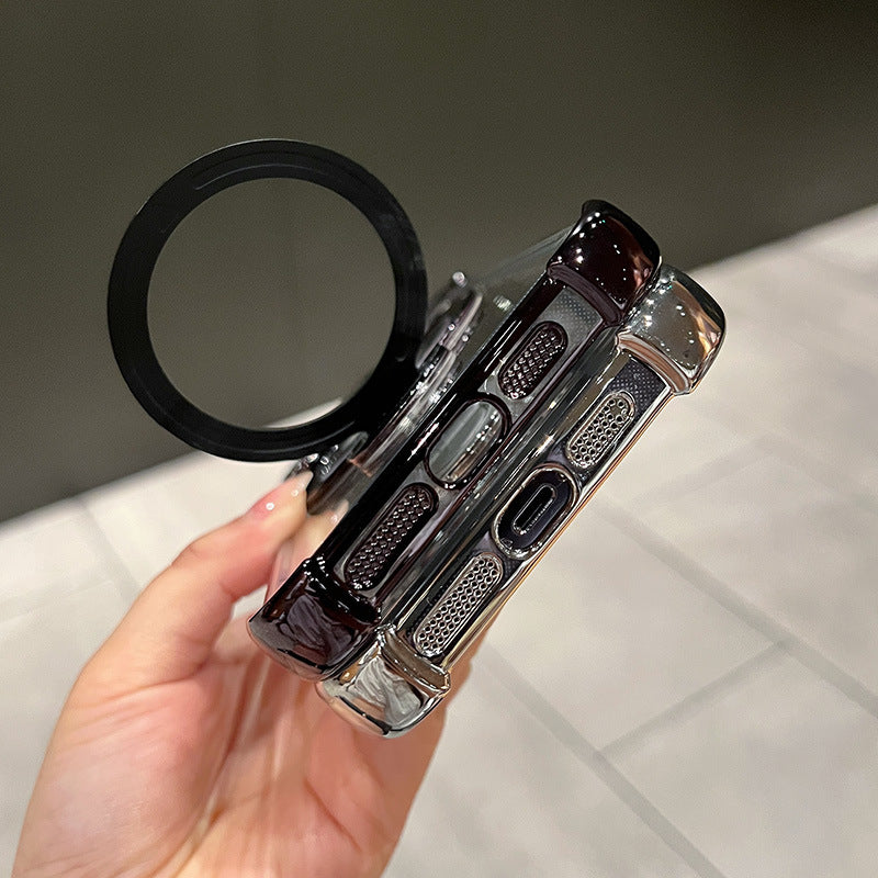 Samsung Galaxy A16 5G Luxury Four Corner Invincible Bracket Ring Stand Case