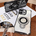 Oppo Reno 14 5G Original Luxury Magnifier Ring Stand Shockproof Airbags Corner Case
