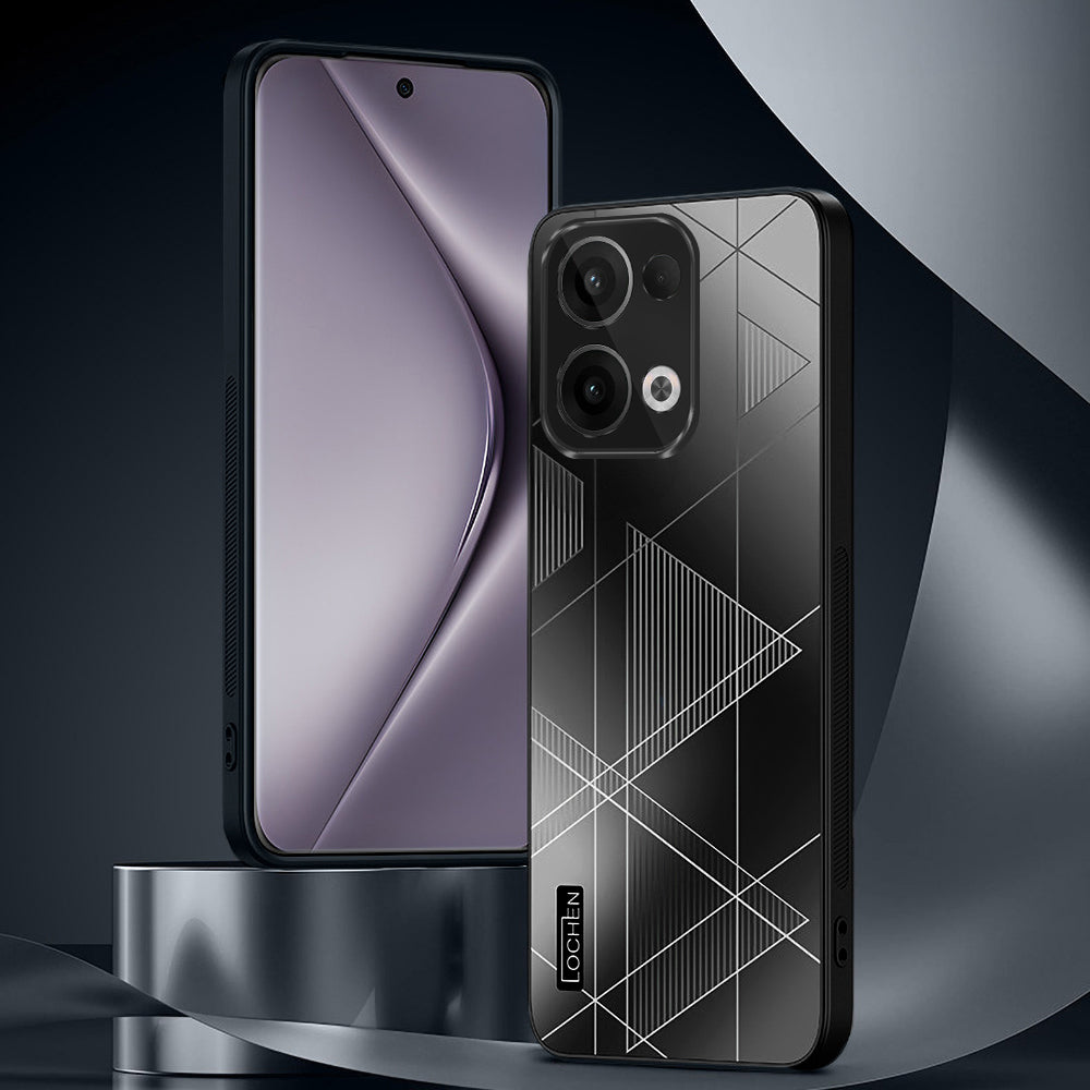 Oppo Reno 13 5G Triangle Pattern Matte Back Shockproof Case