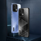 Oppo Reno 13 5G Triangle Pattern Matte Back Shockproof Case