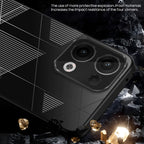 Oppo Reno 13 5G Triangle Pattern Matte Back Shockproof Case