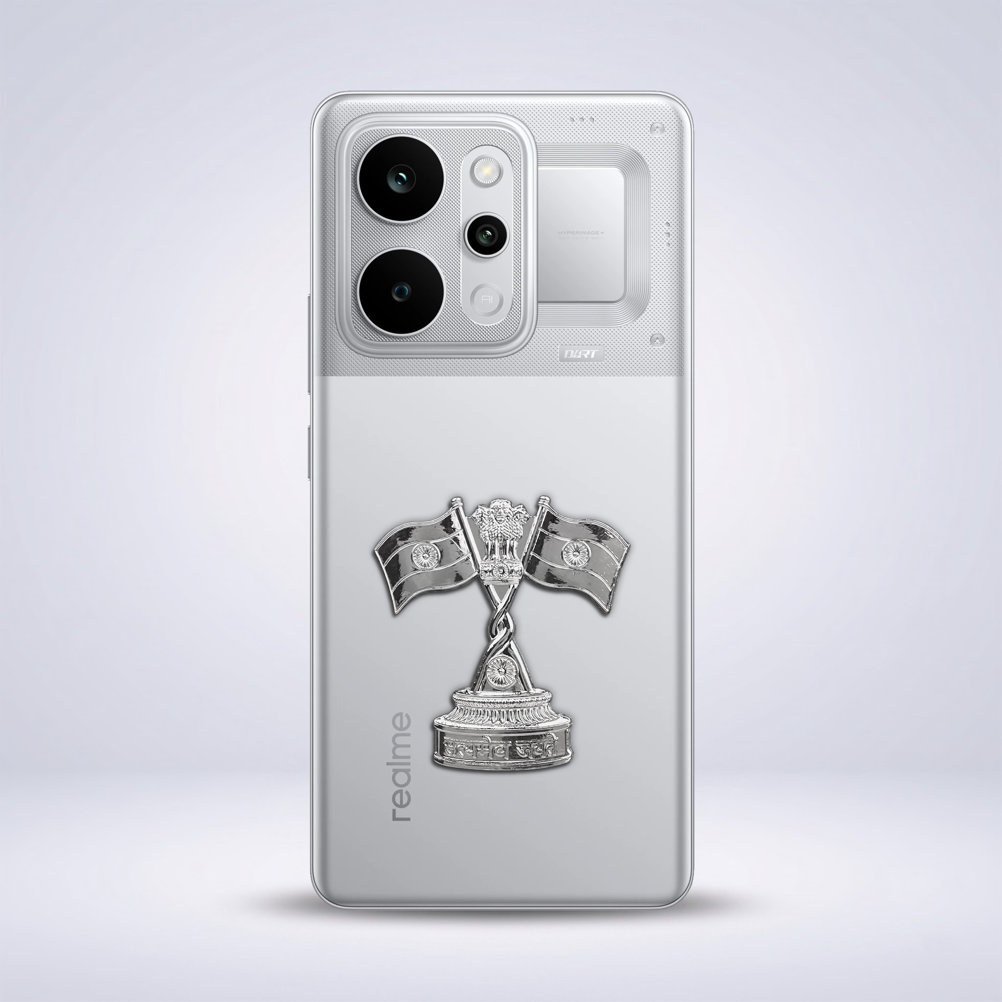 Realme P4 Power 5G Compatible Satyamev Jayate 3D Metal Emblem Sticker