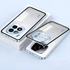 Redmi Note 14 Pro+ 5G Aluminium Metal Bumper Shield Transparent Back Case