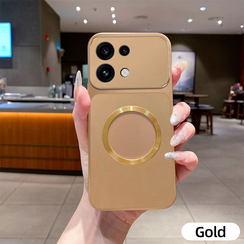 OPPO Reno 16 5G Metallic Soft Silicone MagSafe Case With Camera Lens Protection