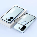 Vivo V60 5G Aluminium Metal Bumper Shield Transparent Back Case