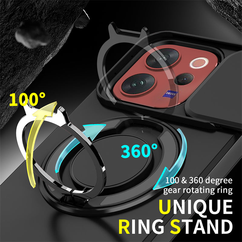 Vivo V70 5G Shockproof Armor Magnetic Ring Stand Protective Case