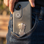 Vivo V50 5G Compatible Satyamev Jayate 3D Metal Emblem Sticker