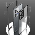 Vivo V70 5G Aluminium Metal Bumper Shield Transparent Back Case