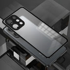 Vivo V70 5G Aluminium Metal Bumper Shield Transparent Back Case