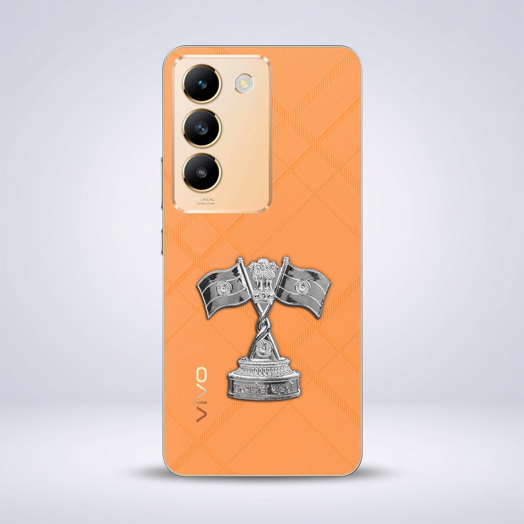 Vivo Y200e 5G Compatible Satyamev Jayate 3D Metal Emblem Sticker